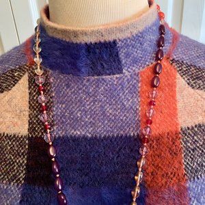 Ann Taylor Plaid Mock Neck Sweater